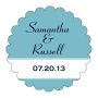 Classic Scalloped Circle Wedding Labels